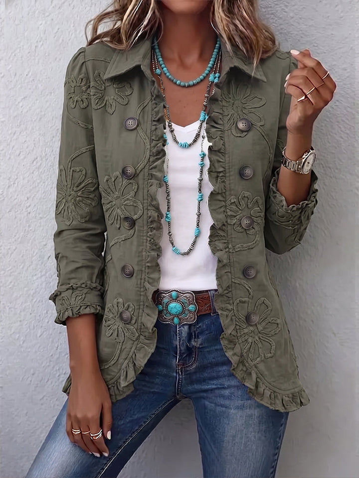 Louise | Veste Bohème Brodée Fleurs